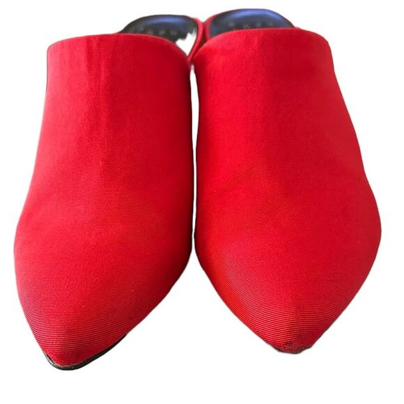 A new day red fabric uppers. Silver metallic chunky 3” heel size 7.5 - Picture 4 of 6